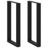 Nogi do stołu barowego w kształcie litery U 2 szt. Czarne 40x(90-91) cm Stal