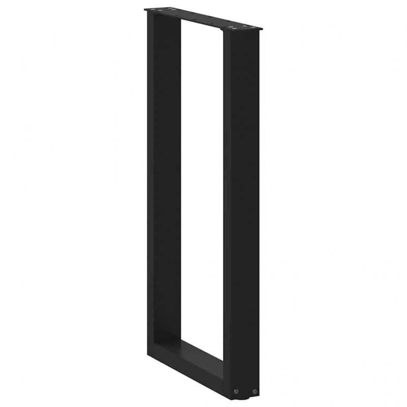 Nogi do stołu barowego w kształcie litery U 2 szt. Czarne 40x(90-91) cm Stal