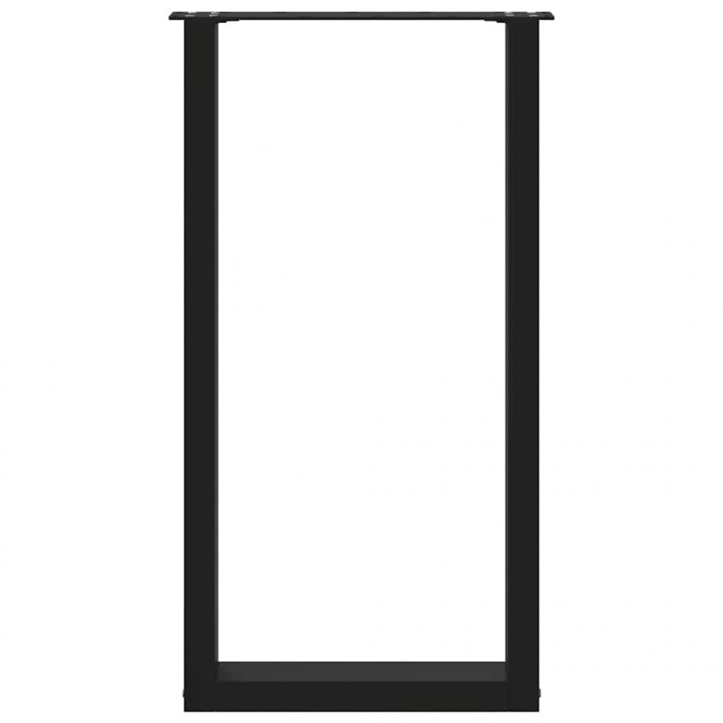 Nogi do stołu barowego w kształcie litery U 2 szt. Czarne 40x(90-91) cm Stal