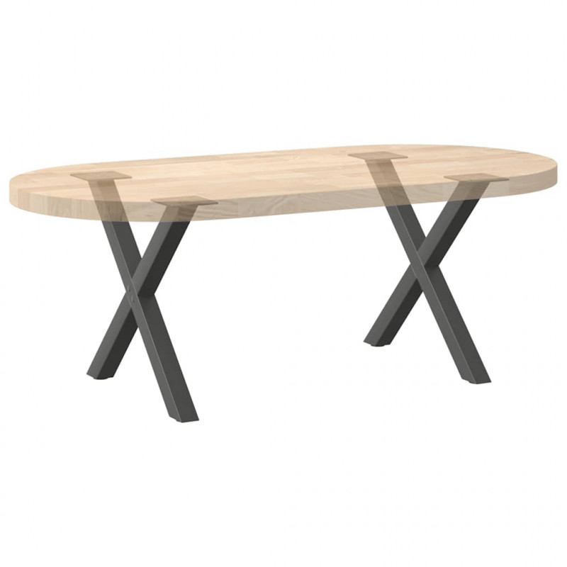 Nogi do stolika kawowego w kształcie litery X 2 szt. Antracyt 50x(42-43) cm Stal