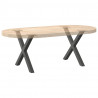 Nogi do stolika kawowego w kształcie litery X 2 szt. Antracyt 50x(42-43) cm Stal