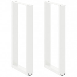 Nogi do stołu barowego w kształcie litery U 2 szt. Białe 40x(90-91) cm Stal