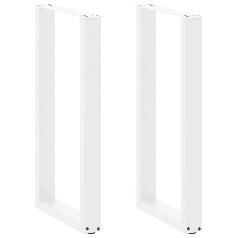 Nogi do stołu barowego w kształcie litery U 2 szt. Białe 40x(90-91) cm Stal