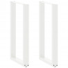 Nogi do stołu barowego w kształcie litery U 2 szt. Białe 40x(90-91) cm Stal