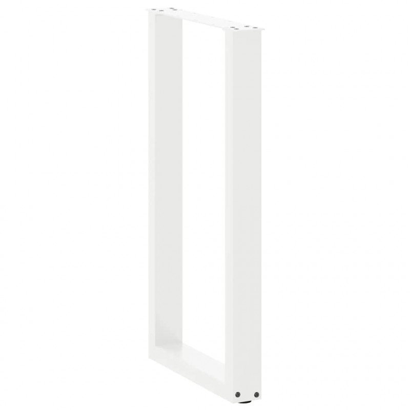 Nogi do stołu barowego w kształcie litery U 2 szt. Białe 40x(90-91) cm Stal