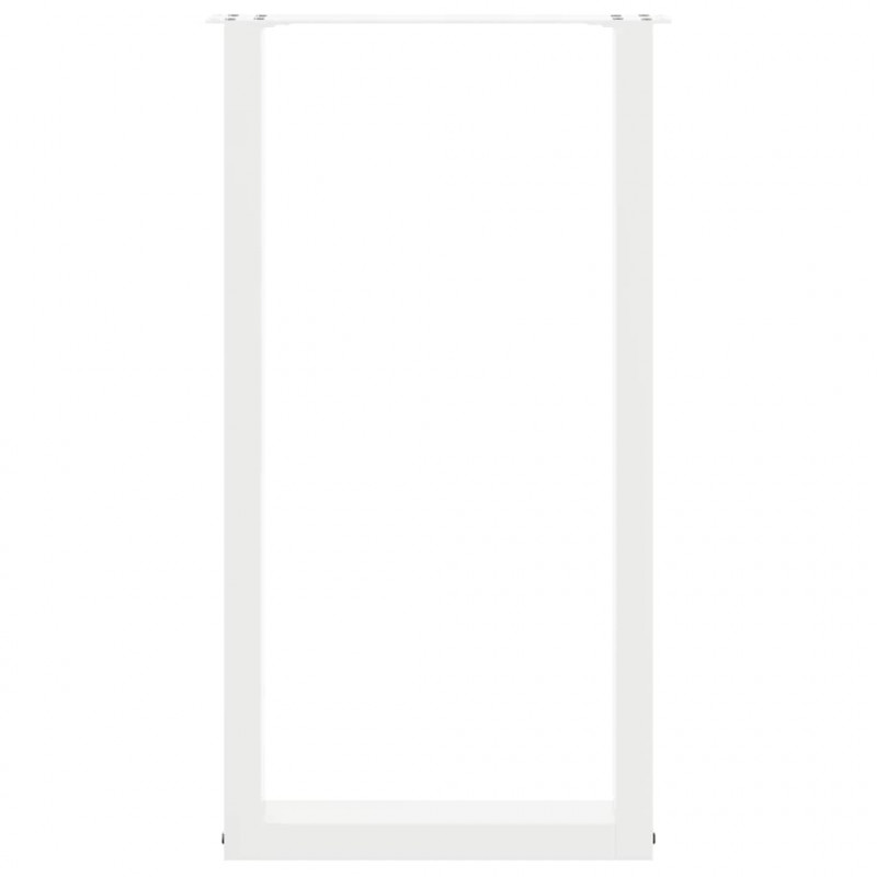 Nogi do stołu barowego w kształcie litery U 2 szt. Białe 40x(90-91) cm Stal