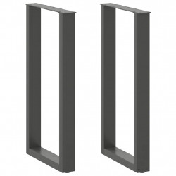 Nogi do stołu barowego w kształcie litery U 2 szt. Antracyt 40x(90-91) cm Stal