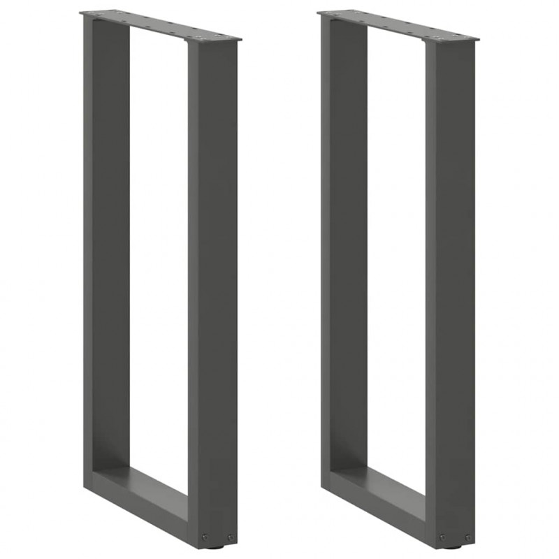Nogi do stołu barowego w kształcie litery U 2 szt. Antracyt 40x(90-91) cm Stal