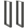 Nogi do stołu barowego w kształcie litery U 2 szt. Antracyt 40x(90-91) cm Stal