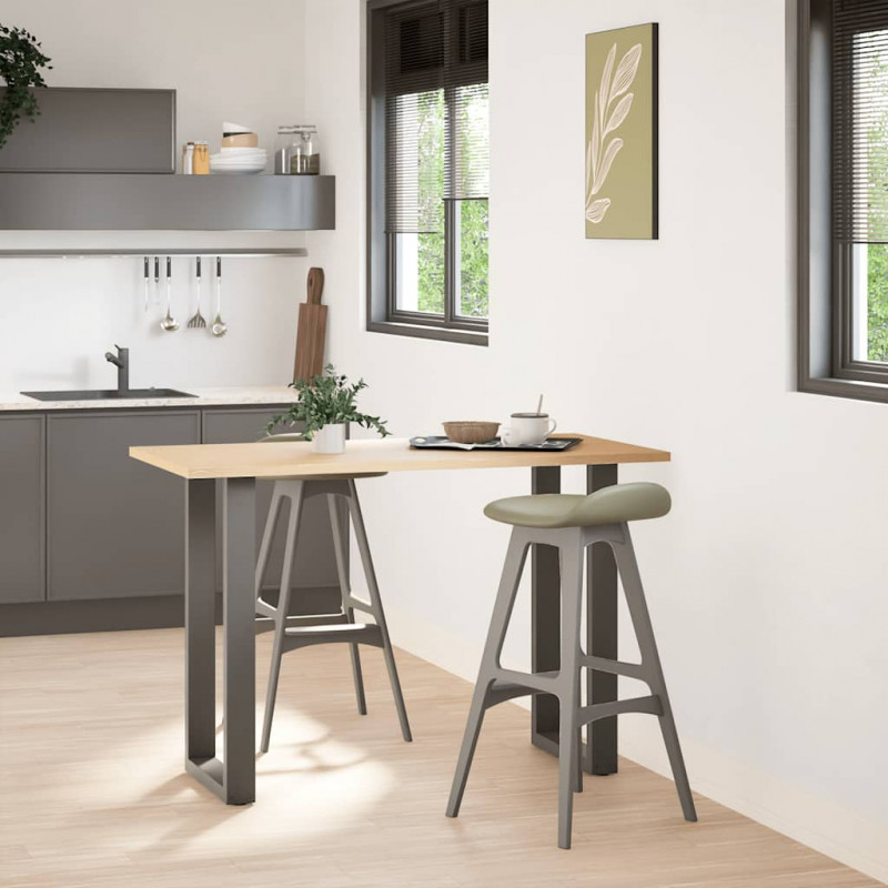 Nogi do stołu barowego w kształcie litery U 2 szt. Antracyt 40x(90-91) cm Stal