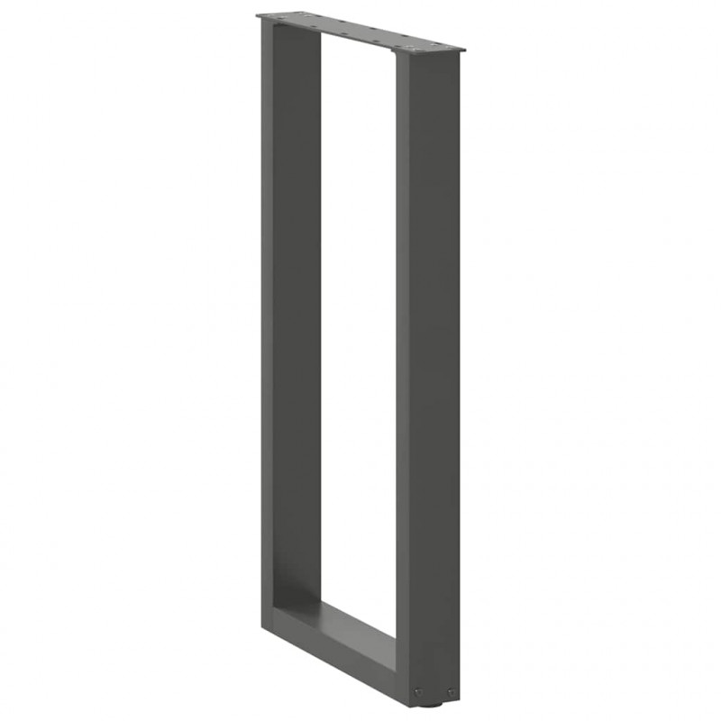 Nogi do stołu barowego w kształcie litery U 2 szt. Antracyt 40x(90-91) cm Stal