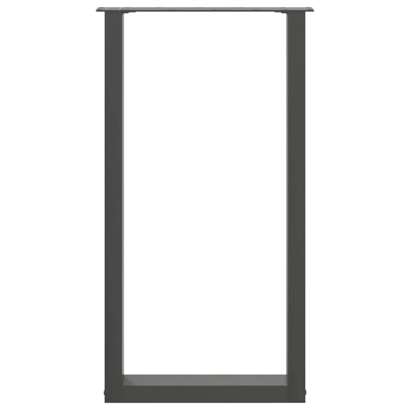Nogi do stołu barowego w kształcie litery U 2 szt. Antracyt 40x(90-91) cm Stal