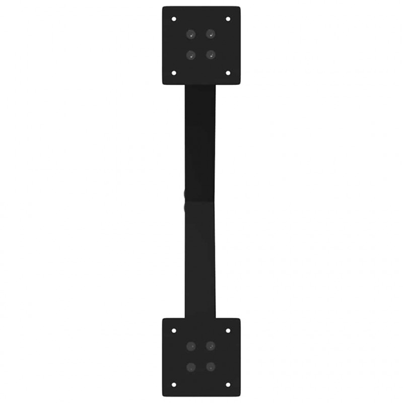 Nogi do stolika kawowego w kształcie litery X 2 szt. Czarne 60x(42-43) cm Stal