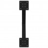 Nogi do stolika kawowego w kształcie litery X 2 szt. Czarne 60x(42-43) cm Stal