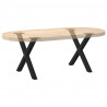 Nogi do stolika kawowego w kształcie litery X 2 szt. Czarne 60x(42-43) cm Stal