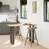 Nogi do stołu barowego w kształcie litery U 2 szt. Naturalna stal 40x(90-91) cm Stal