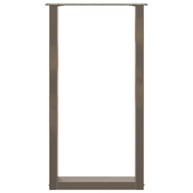Nogi do stołu barowego w kształcie litery U 2 szt. Naturalna stal 40x(90-91) cm Stal