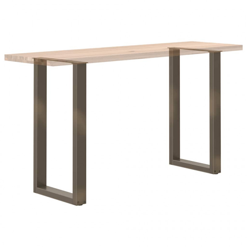 Nogi do stołu barowego w kształcie litery U 2 szt. Naturalna stal 40x(90-91) cm Stal
