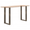 Nogi do stołu barowego w kształcie litery U 2 szt. Naturalna stal 40x(90-91) cm Stal