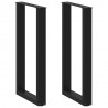 Nogi do stołu barowego w kształcie litery U 2 szt. Czarne 50x(90-91) cm Stal