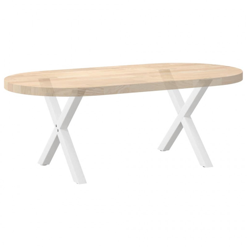 Nogi do stolika kawowego w kształcie litery X 2 szt. Białe 60x(42-43) cm Stal
