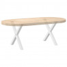 Nogi do stolika kawowego w kształcie litery X 2 szt. Białe 60x(42-43) cm Stal