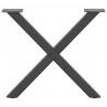 Nogi do stolika kawowego w kształcie litery X 2 szt. Antracyt 60x(42-43) cm Stal