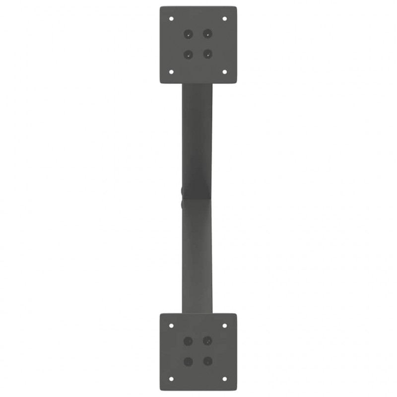 Nogi do stolika kawowego w kształcie litery X 2 szt. Antracyt 60x(42-43) cm Stal
