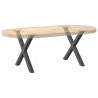 Nogi do stolika kawowego w kształcie litery X 2 szt. Antracyt 60x(42-43) cm Stal