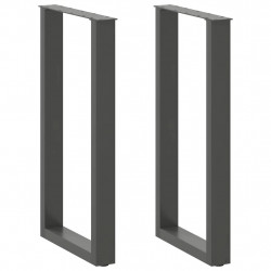 Nogi do stołu barowego w kształcie litery U 2 szt. Antracyt 50x(90-91) cm Stal