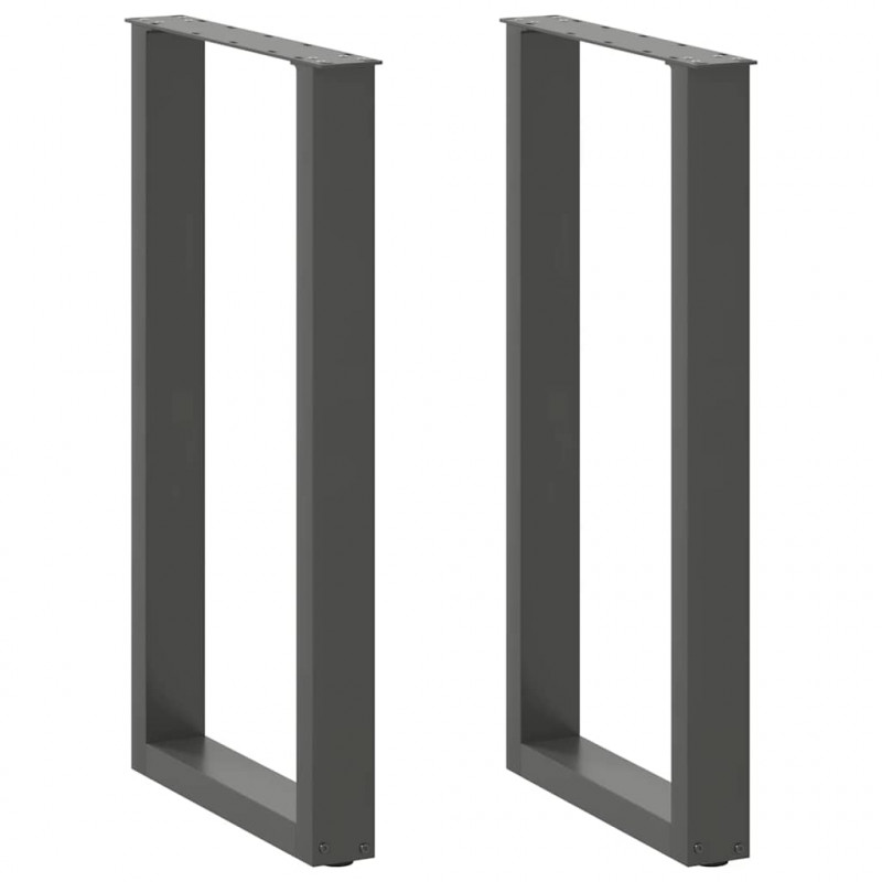 Nogi do stołu barowego w kształcie litery U 2 szt. Antracyt 50x(90-91) cm Stal