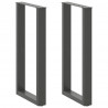Nogi do stołu barowego w kształcie litery U 2 szt. Antracyt 50x(90-91) cm Stal