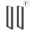 Nogi do stołu barowego w kształcie litery U 2 szt. Antracyt 50x(90-91) cm Stal