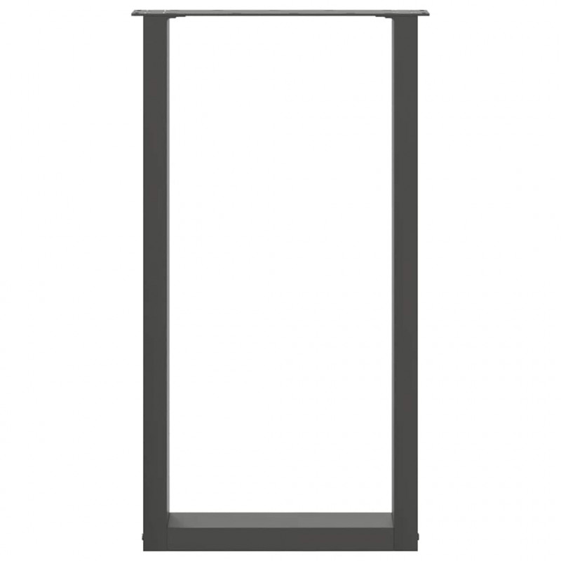 Nogi do stołu barowego w kształcie litery U 2 szt. Antracyt 50x(90-91) cm Stal