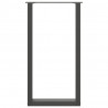 Nogi do stołu barowego w kształcie litery U 2 szt. Antracyt 50x(90-91) cm Stal