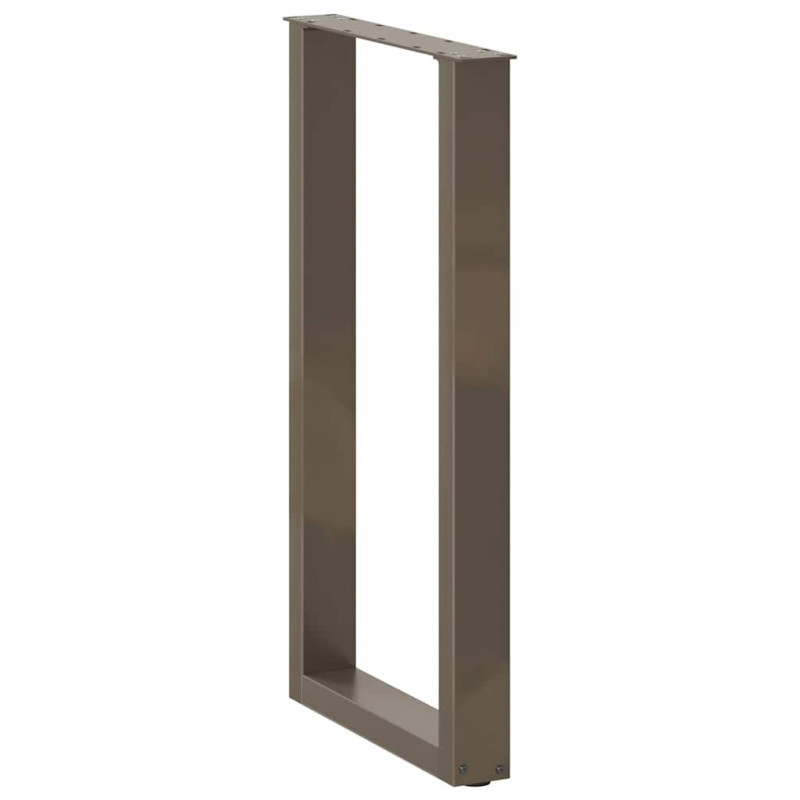 Nogi do stołu barowego w kształcie litery U 2 szt. Naturalna stal 50x(90-91) cm Stal