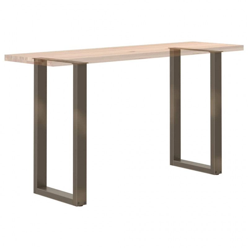 Nogi do stołu barowego w kształcie litery U 2 szt. Naturalna stal 50x(90-91) cm Stal