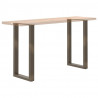 Nogi do stołu barowego w kształcie litery U 2 szt. Naturalna stal 50x(90-91) cm Stal