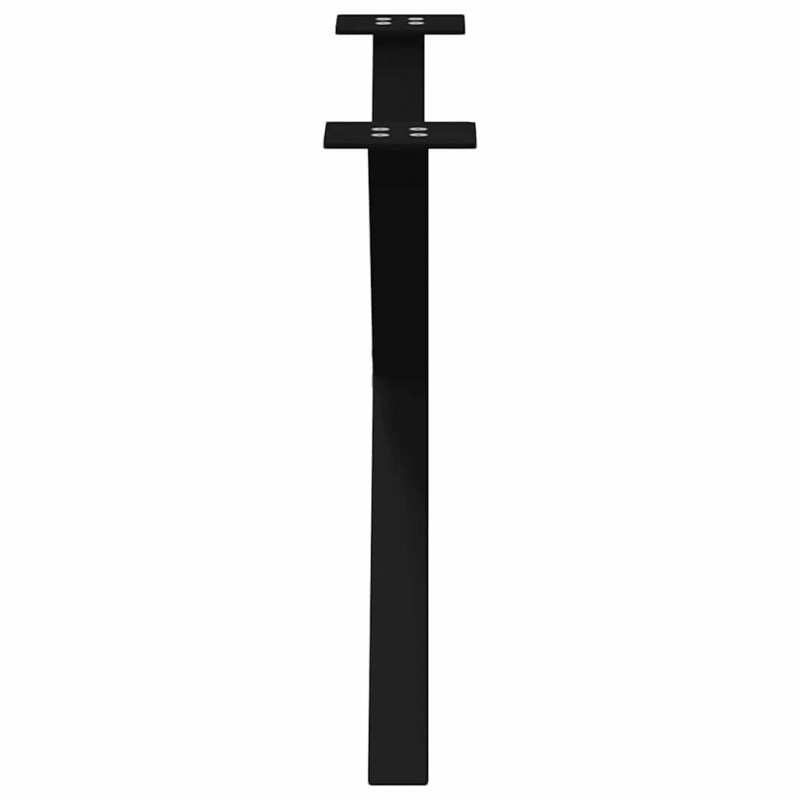 Nogi do stolika kawowego w kształcie litery X 2 szt. Czarne 70x(42-43) cm Stal