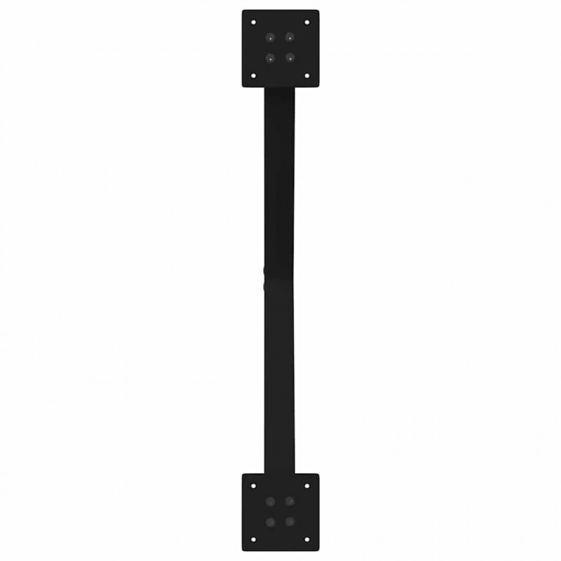Nogi do stolika kawowego w kształcie litery X 2 szt. Czarne 70x(42-43) cm Stal
