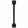 Nogi do stolika kawowego w kształcie litery X 2 szt. Czarne 70x(42-43) cm Stal
