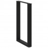 Nogi do stołu barowego w kształcie litery U 2 szt. Czarne 60x(90-91) cm Stal