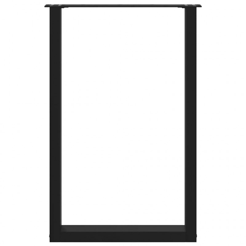 Nogi do stołu barowego w kształcie litery U 2 szt. Czarne 60x(90-91) cm Stal