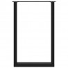 Nogi do stołu barowego w kształcie litery U 2 szt. Czarne 60x(90-91) cm Stal