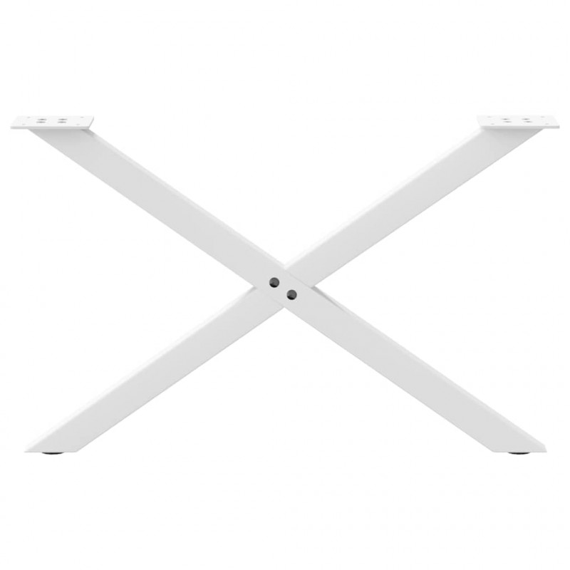 Nogi do stolika kawowego w kształcie litery X 2 szt. Białe 70x(42-43) cm Stal