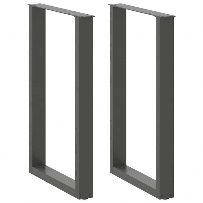 Nogi do stołu barowego w kształcie litery U 2 szt. Antracyt 60x(90-91) cm Stal