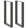 Nogi do stołu barowego w kształcie litery U 2 szt. Antracyt 60x(90-91) cm Stal