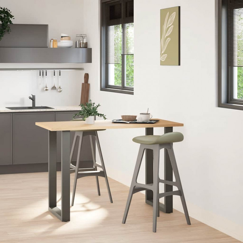 Nogi do stołu barowego w kształcie litery U 2 szt. Antracyt 60x(90-91) cm Stal