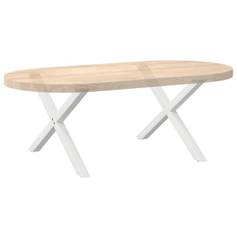 Nogi do stolika kawowego w kształcie litery X 2 szt. Białe 70x(42-43) cm Stal