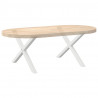 Nogi do stolika kawowego w kształcie litery X 2 szt. Białe 70x(42-43) cm Stal